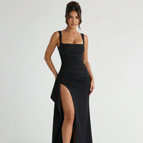 Elegant Cut-Out Evening Dress – Perfect for Special Occasions