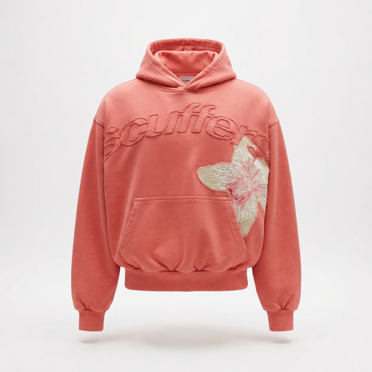 Oversized "Scuffers" Hoodie with Floral Appliqué – Limited Edition
