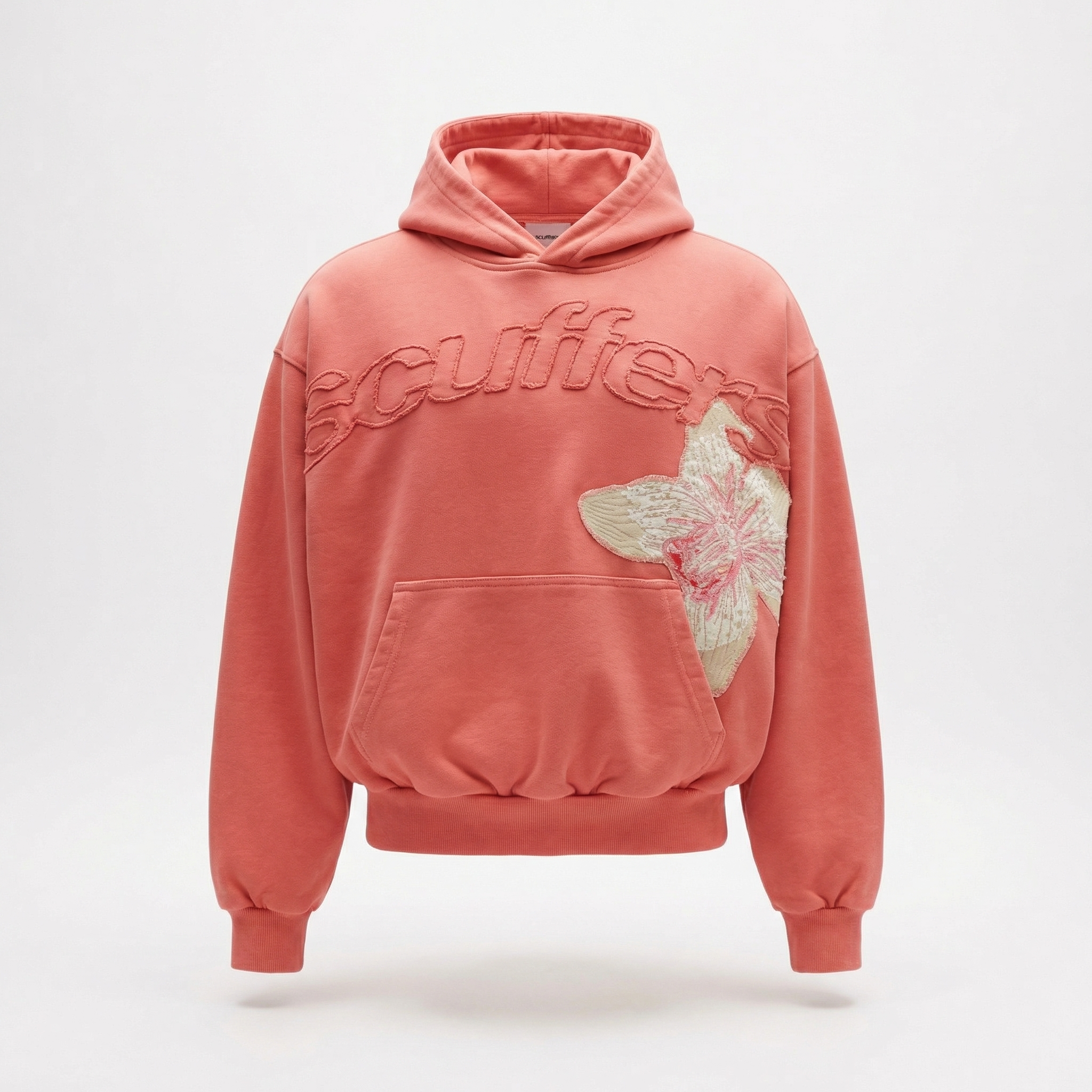 Oversized "Scuffers" Hoodie with Floral Appliqué – Limited Edition