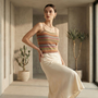 Colorful Striped Cropped Knit Top – Modern and Refined Style