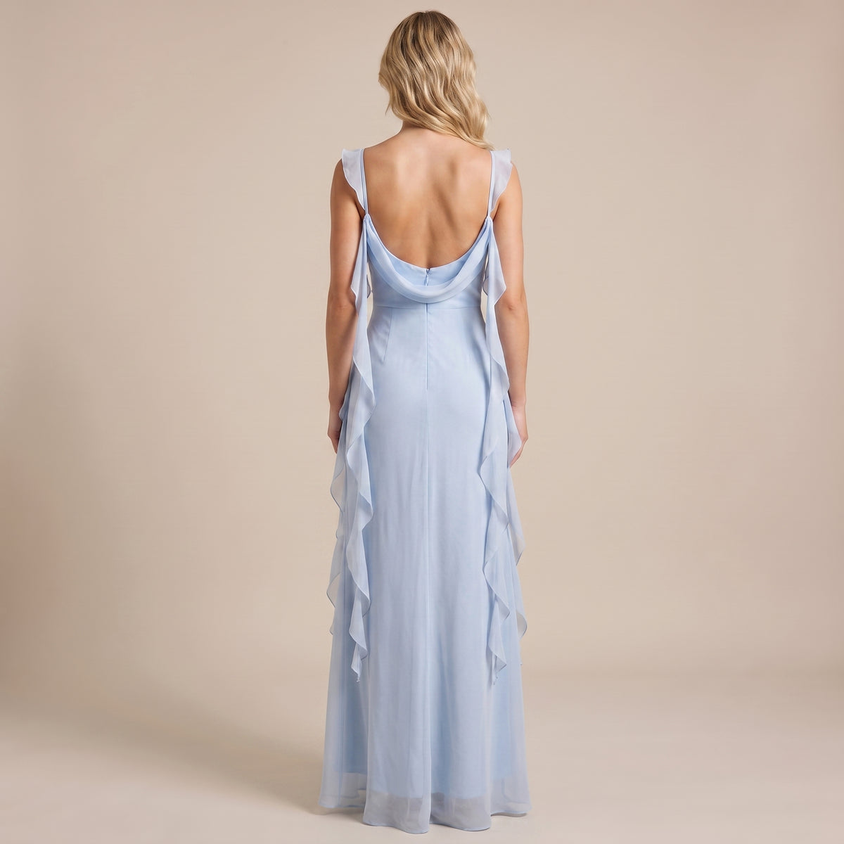 Baby Blue Ruffle Maxi Dress – Romantic Soft Girl Evening Dress 🩵