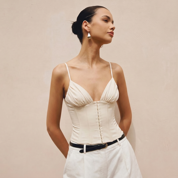 Chic Ivory Corset Top