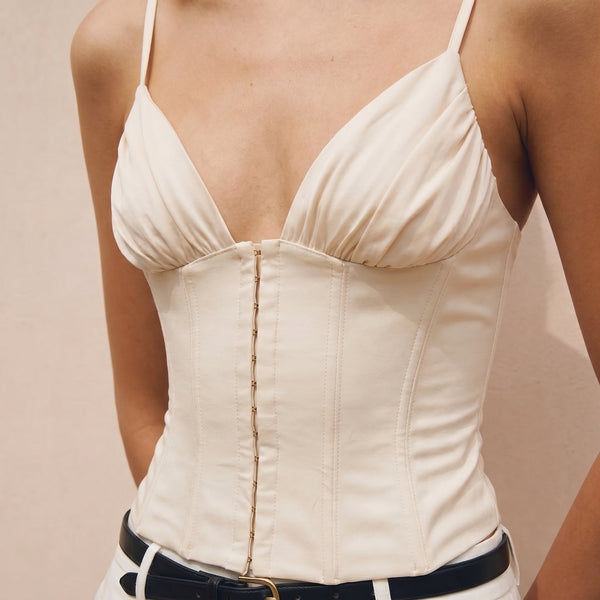 Chic Ivory Corset Top